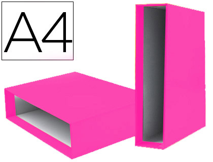 Caja archivador de palanca Liderpapel A4 rosa